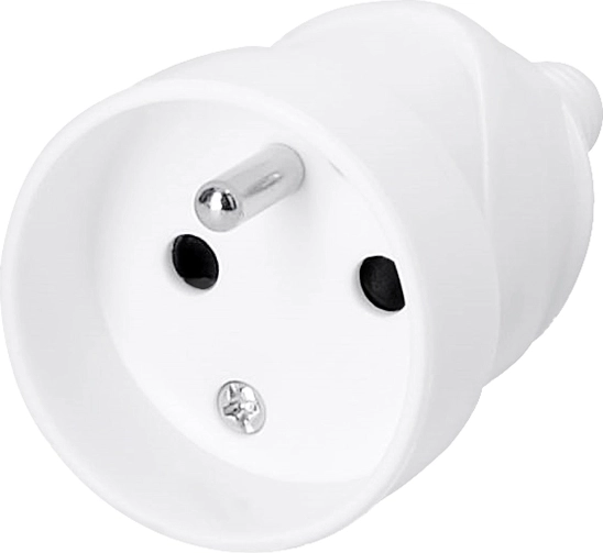 Solight priama vidlica (zástrčka) IP20 biela - 1 kus
