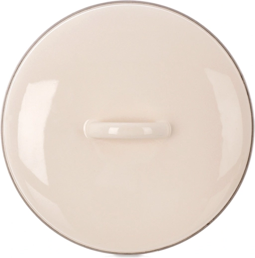 Krémová smaltovaná pokrievka 21 cm