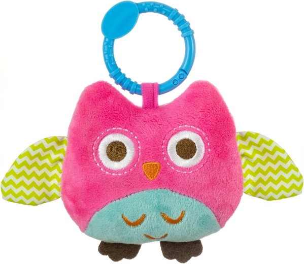 Plyšová závesná sovička Happy Owl ružová