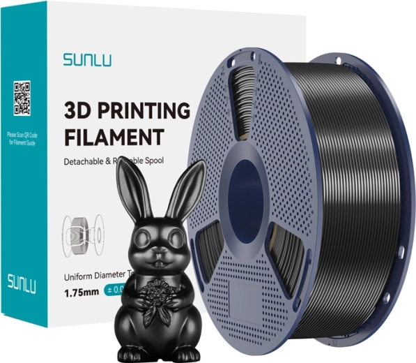 Sunlu PLA+ Silk filament čierny