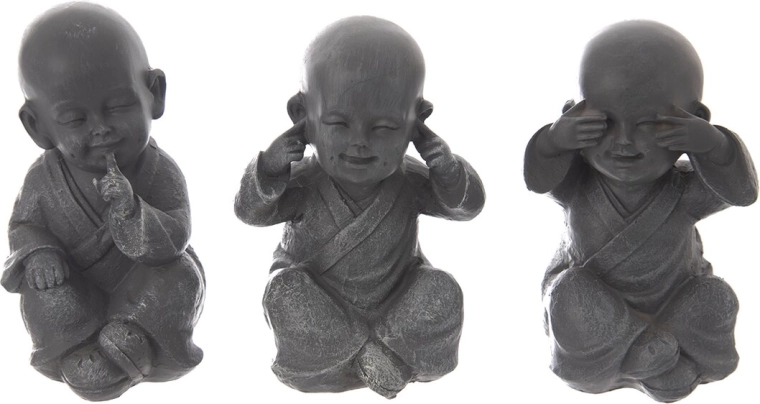 Dekoratívna soška Buddhu z polystonu 15 cm (3 varianty)