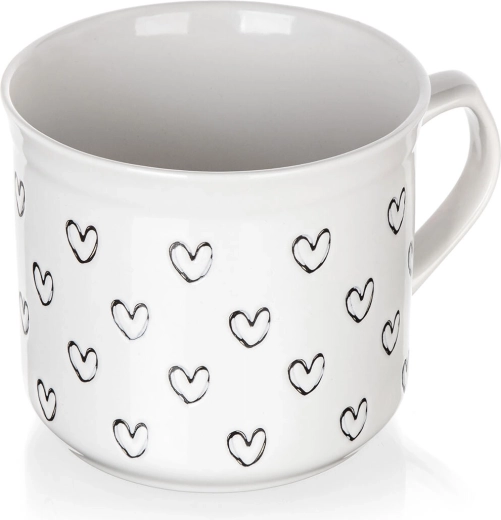 Romantický dizajn s čiernymi srdiečkami