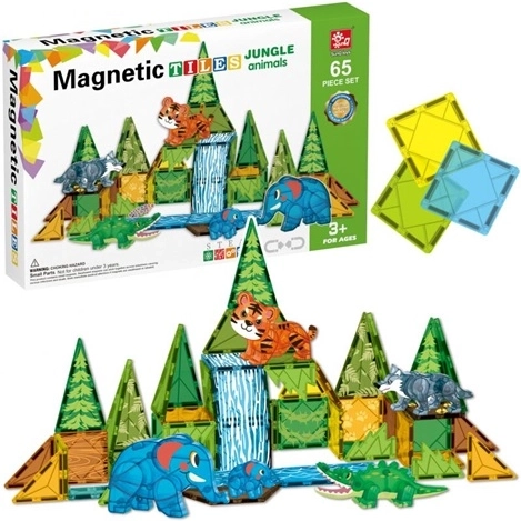 Magnetická stavebnica džungle 65 dielov