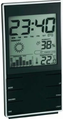 Digitálna meteorologická stanica TFA, čierna