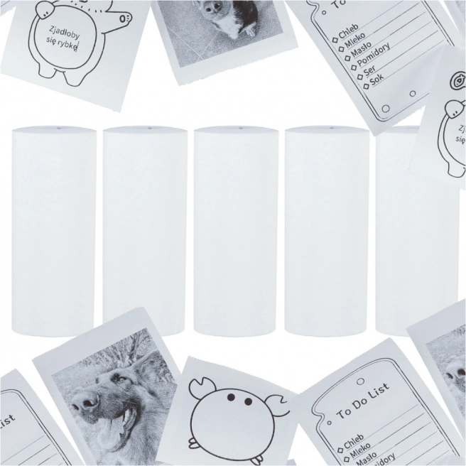 Termálny papier pre mini tlačiareň 5,7 cm x 4,5 m - 5 ks