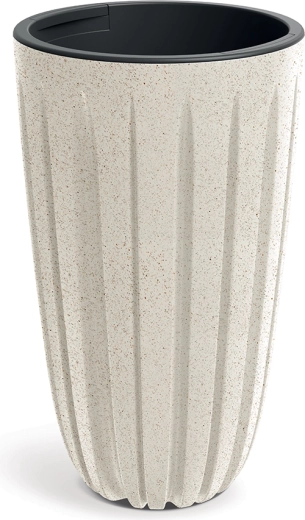 Kvetináč Eco Wood, biely, priemer 29 cm