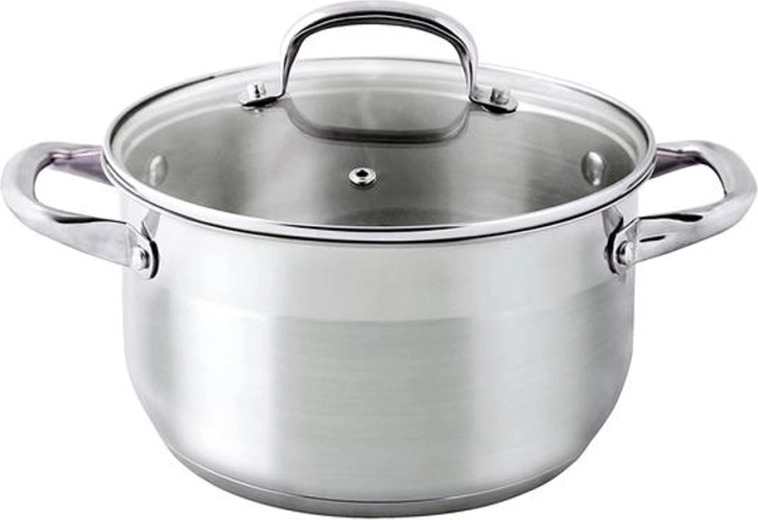 Nerezový kastról so sklenenou pokrievkou 2,8 l, priemer 20 cm
