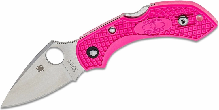 Spyderco Dragonfly 2 Pink vreckový nôž 5,8 cm, satin, ružová, FRN