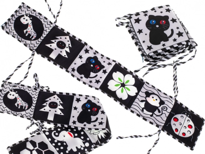 Kontrastná senzoricko-motorická knižka pre deti