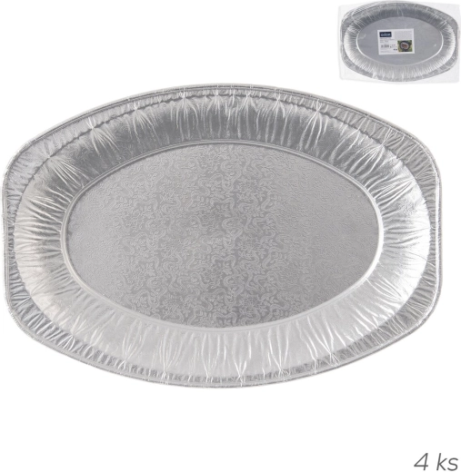 Hliníkový servírovací a grilovací táck 33 × 23 cm (4 ks)