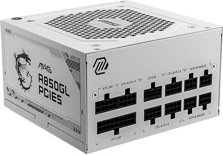 Modulárny napájací zdroj MAG A850GL PCIe5 850W 80PLUS Gold biely