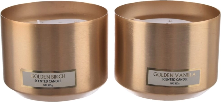Vonná sviečka v plechovej dóze Christmas zlatá 515 g