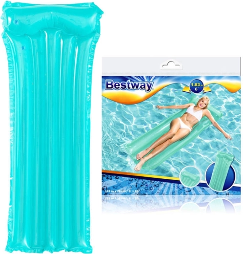 Bestway nafukovacie ležadlo do vody deluxe 183 × 76 cm – Tyrkysová