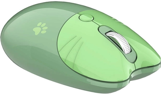 Bezdrôtová myš MOFII v tvare mačky - Zelená