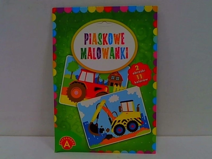 Pieskové maľovanie pieskom – bager a traktor