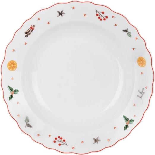 Hlboký porcelánový tanier Vôňa Vianoc 24,5 cm