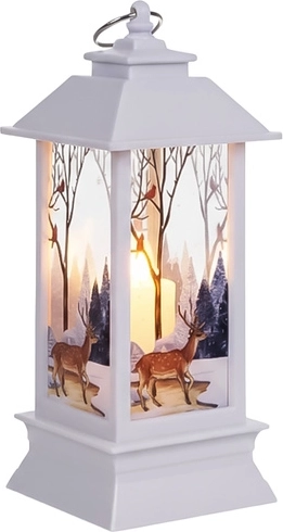 Biela vianočná LED lampáš Ruhhy
