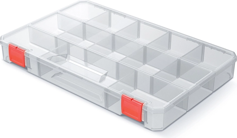 organizér SQR BOX 35,5 × 23 × 4,1 cm priehľadný