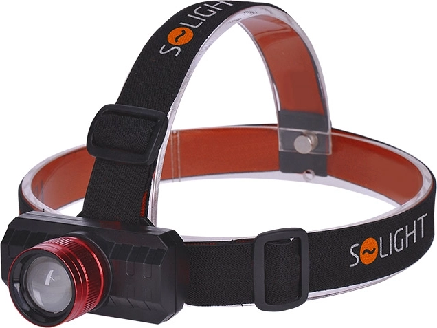 Solight nabíjateľná LED čelovka 3 W, 150 lm so zoomom a Li-Ion batériou