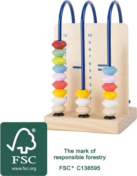 Edukativné počítadlo z FSC dreva small foot – cestovné