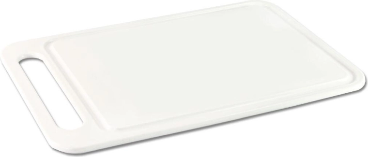 Servírovacia a krájacia doska z plastu 35 × 23 cm biela