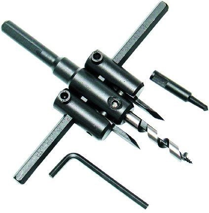 Nastaviteľný vykružovák 30–120 mm na drevo, PVC a sadrokartón