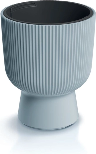 Kvetináč Milly s vložkou 29,8 cm – svetlosivý plastový obal na kvety