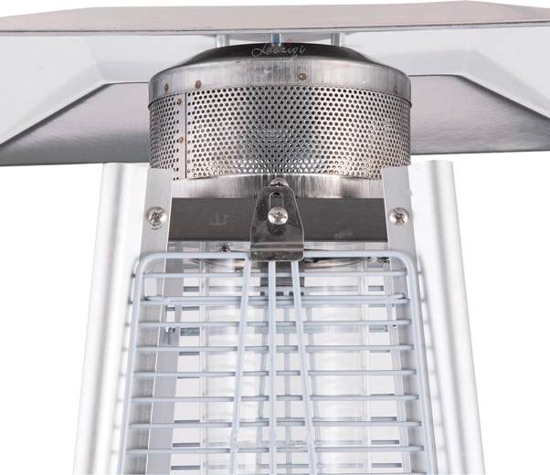 Viditeľný špirálový plameň v kremennej trubici