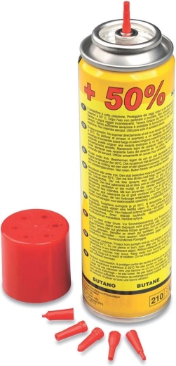 Butánový plyn do zapaľovača 300 ml so 6 plniacimi tryskami