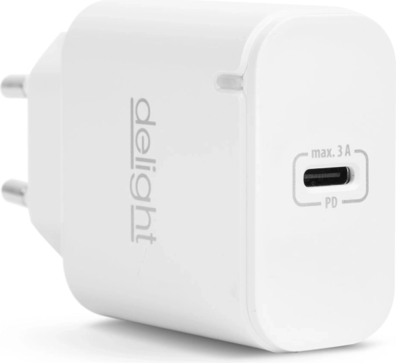 Sieťová USB-C nabíjačka s rýchlym nabíjaním PD 20 W biela