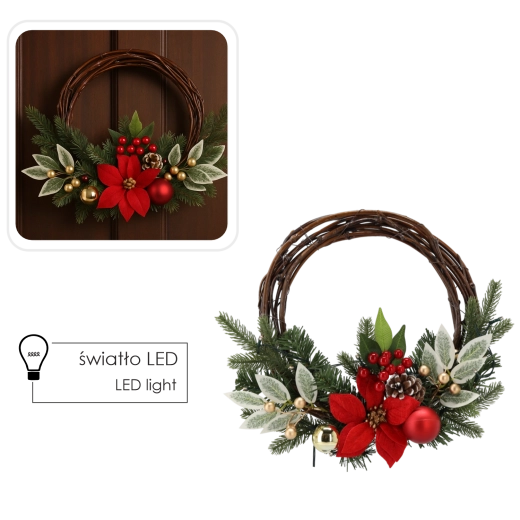 Štýlový červeno‑zlatý dizajn