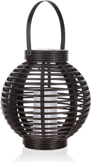 Závesná solárna lucerna s plamenným efektom, 1 LED, 22 × 23 cm