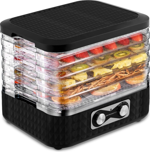 Sušička potravín BERDSEN 10 l, 5 tácok, 35–70 °C, čierna