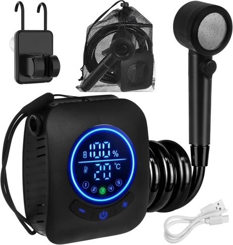 LED displej: teplota vody a stav nabitia pod kontrolou