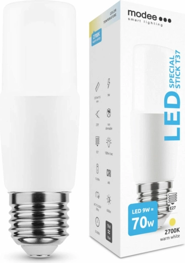 LED žiarovka Modee Special Stick T37 E27 9 W teplá biela 650 lm
