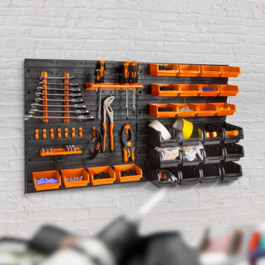 Nástenný organizér na náradie so 4 panelmi 47,5 × 27,2 cm