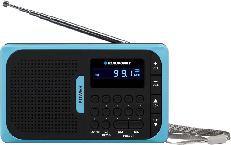 Vreckové rádio BLAUPUNKT PR5BL s FM, USB a microSD