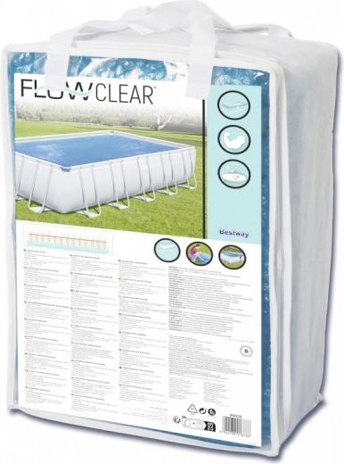 Solárny kryt 703 × 366 cm pre rámové bazény BESTWAY