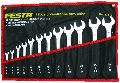 Sada plochých kľúčov 6–32 mm, 12 dielov FESTA