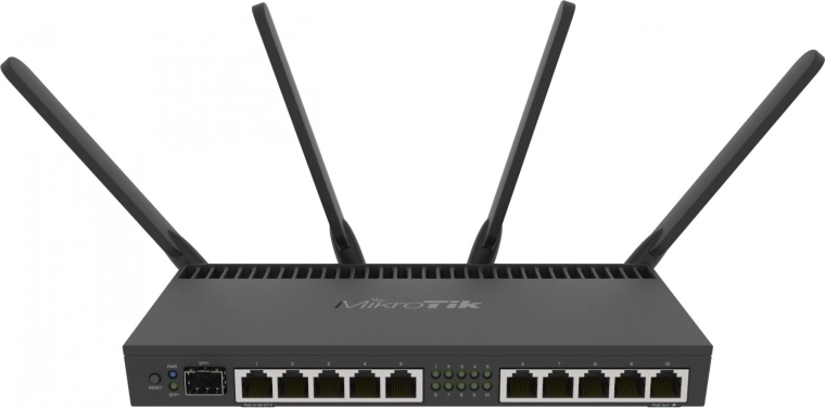 MikroTik dual‑band gigabitový router AC s xDSL a SFP+