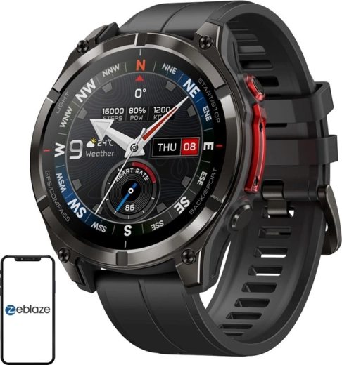 Zeblaze Stratos 4 Pro inteligentné outdoorové hodinky čierne