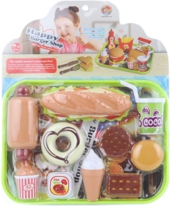 Plastová sada jedla s donutom pre deti