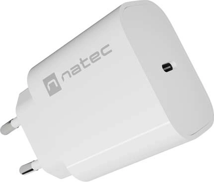 Natec ribera sieťová nabíjačka USB‑C 20 W biela