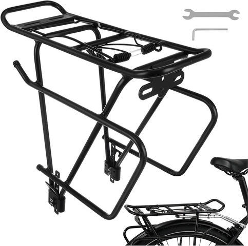 Zadný nosič na bicykel TRIZAND, hliníkový, 25 kg, pre bicykle 24–29”