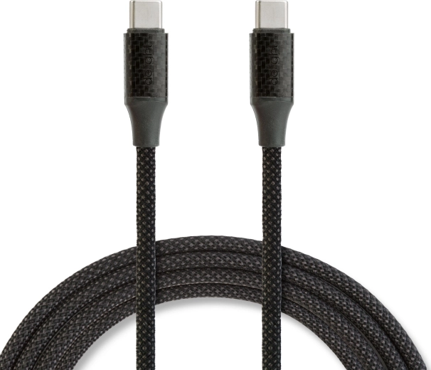 Magnetický opletený USB-C kábel USB-C na USB-C 1 m 60 W čierny