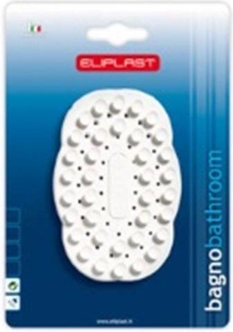 Oválna mydelnička s prísavkami 10 × 7 cm, biela