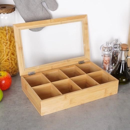 8 priehradok pre dokonale roztriedené čaje