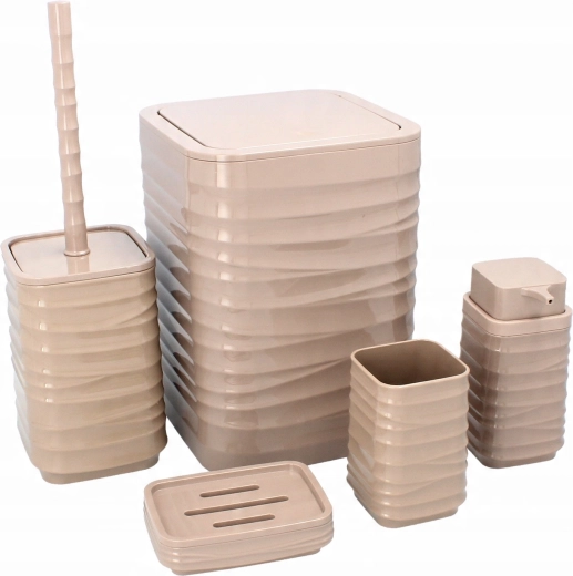 Ucelená 5-dielna sada pre organizovanú kúpeľňu