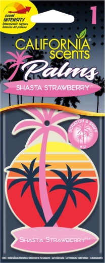 Závesná vôňa do auta California Scents Palm Shasta Strawberry
