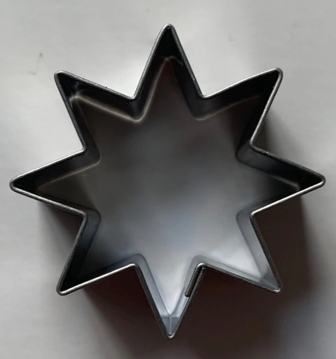 Vykrajovačka na pečivo hviezda, 8-cípa, 40 mm, nerez